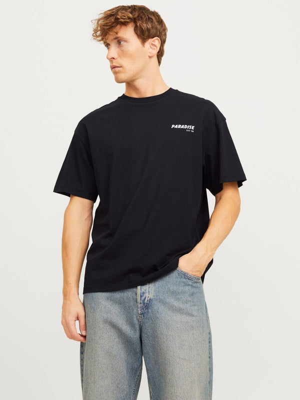 JACK AND JONES JJCHARGE PRINTED TEE SS CREW NECK LN