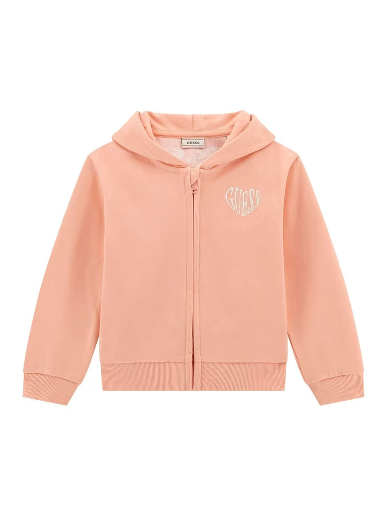 GUESS HOODED LS ACTIVE TOP W/ZIP