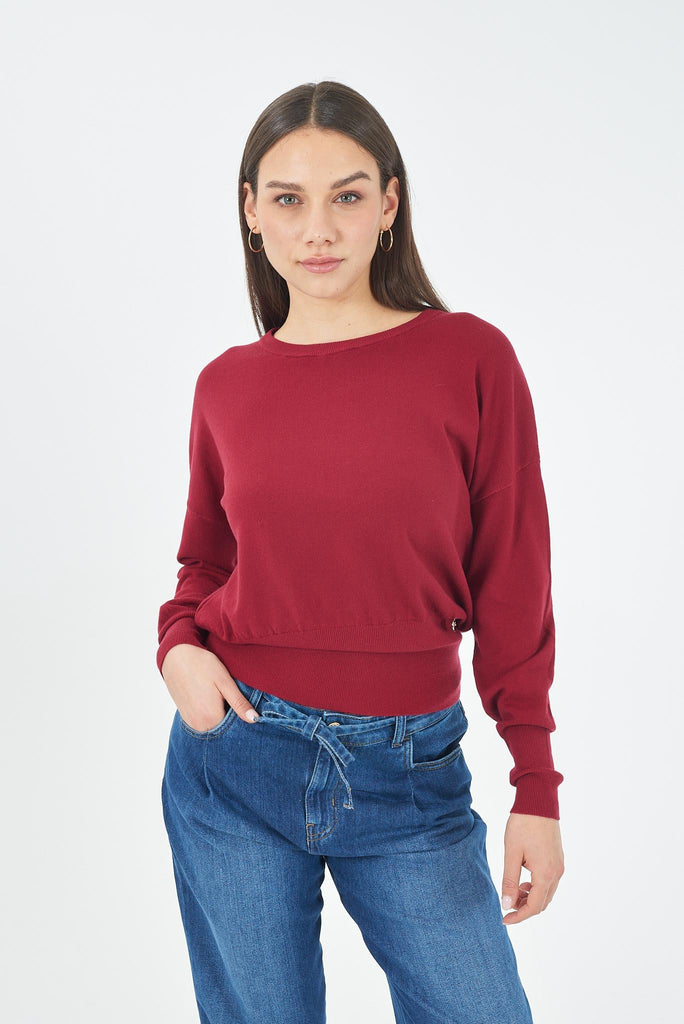 YES ZEE MAGLIA DONNA CON POLSI E FONDO ALTO