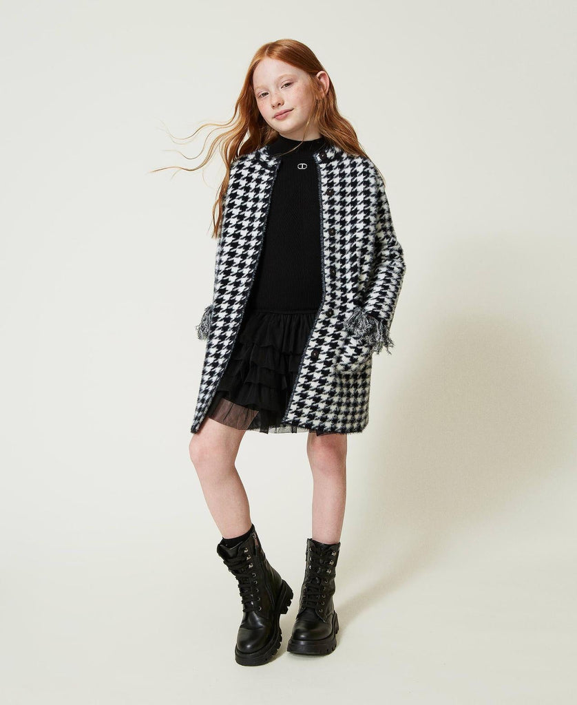 TWINSET CAPPOTTO CORTO IN MAGLIA