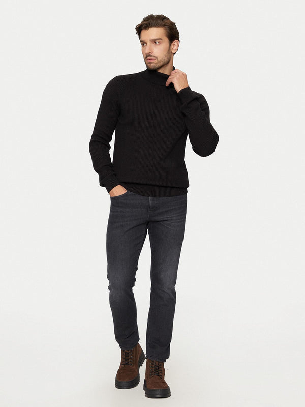 JACK AND JONES JJPANNEL KNIT ROLL NECK AW24