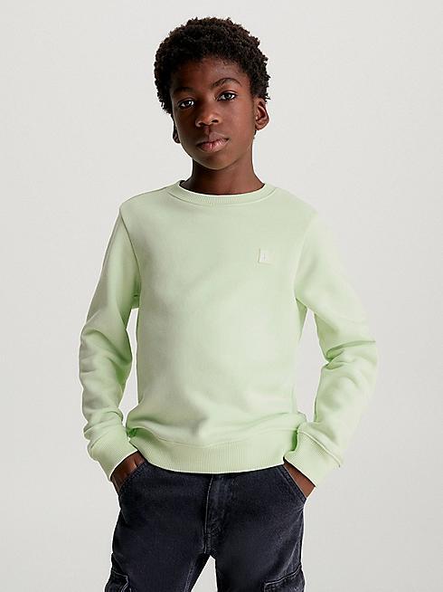 CALVIN KLEIN JEANS MONOGRAM MINI BADGE CREWNECK