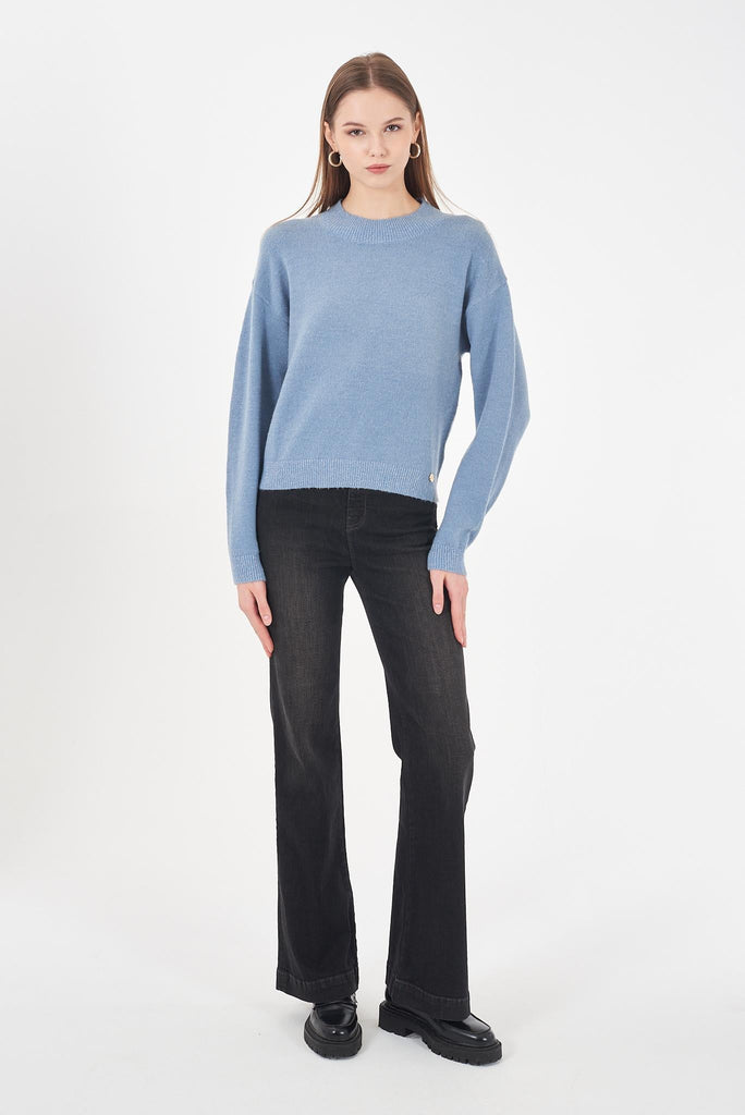 YES ZEE MAGLIA DONNA LUPETTO CROPPED