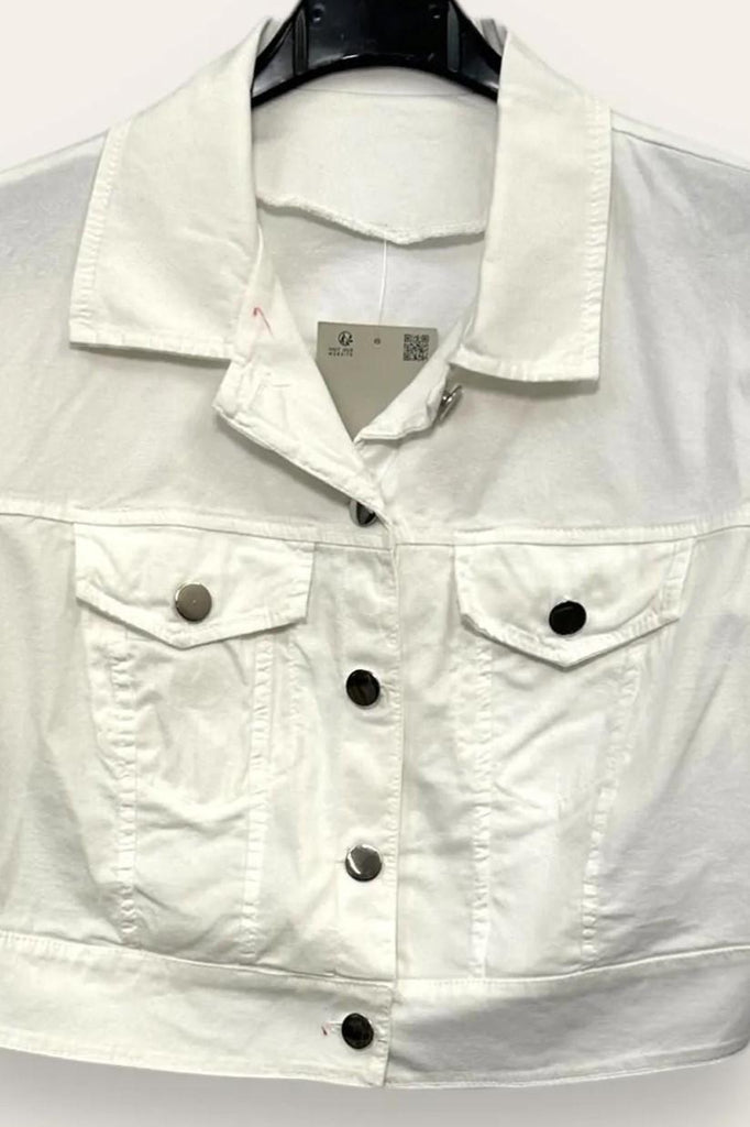 LOVEme Giacca crop in cotone