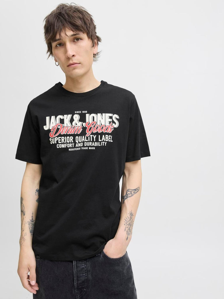 JACK AND JONES JJELOGO TEE SS O-NECK 2 COL AW25 SN