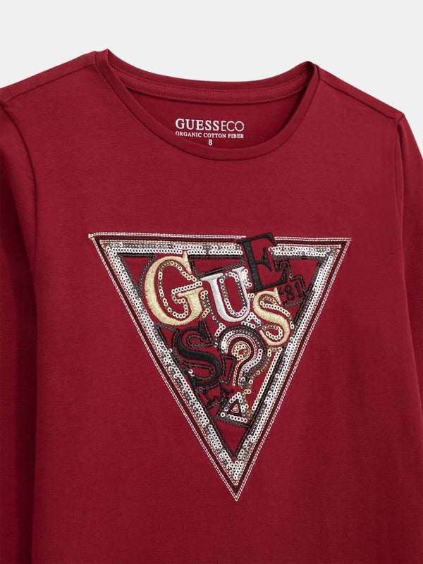 GUESS LS T-SHIRT W/SEQUINS