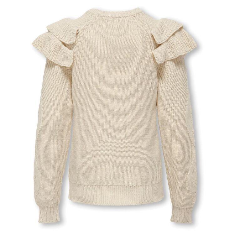 ONLY KIDS KOGRILLO LS RUFFLE ONECK CP KNT