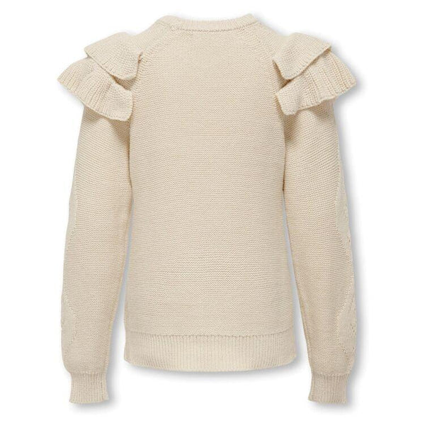 ONLY KIDS KOGRILLO LS RUFFLE ONECK CP KNT