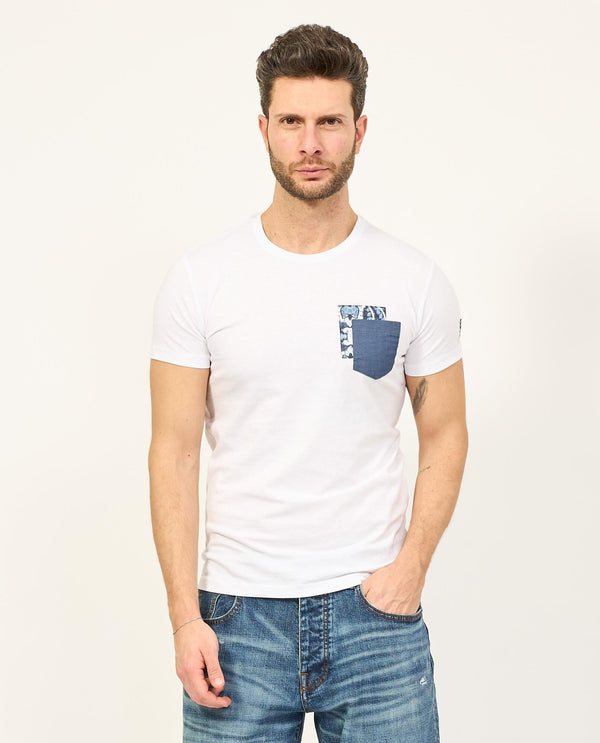 YES ZEE T-SHIRT UOMO GIROCOLLO CON APPLIACAZIONI, M/C