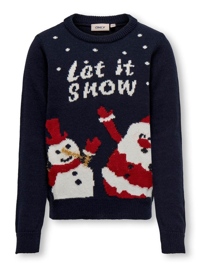 ONLY KIDS KOGXMAS HAPPY LS O-NECK KNT