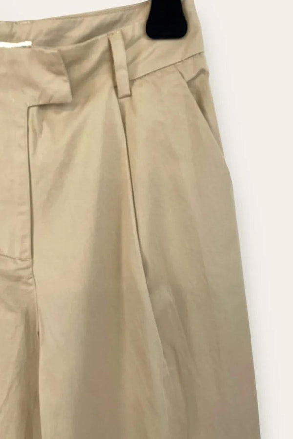 LOVEme Pantalone a palazzo con orlo alto in cotone