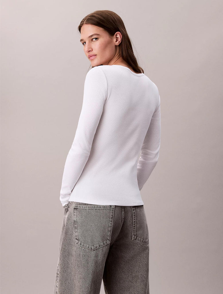 CALVIN KLEIN JEANS LS WOVEN LABEL 2X2 R