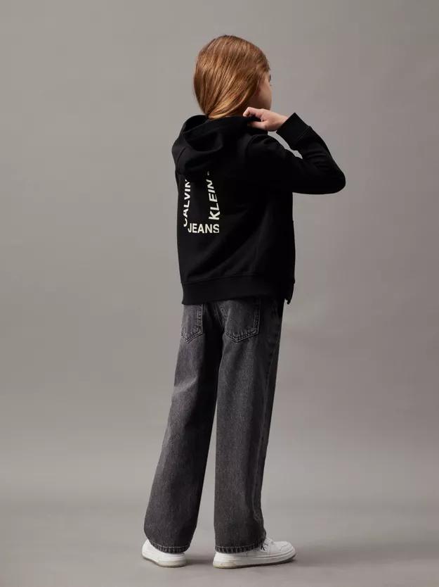 CALVIN KLEIN JEANS MINI HERO FLOCK ZIP-THROUGH