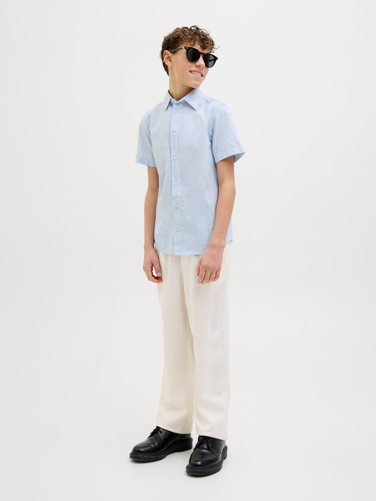 JACK JONES KIDS JJBREEZE LINEN BLEND SHIRT SS SN JNR