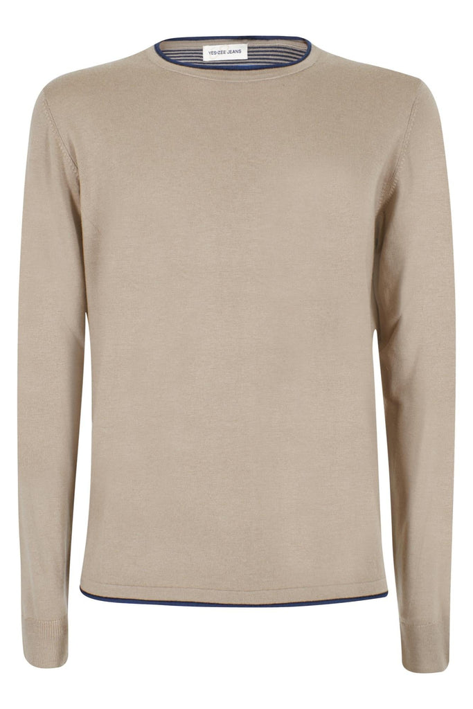 YES ZEE MAGLIA UOMO GIROCOLLO, TOPPE GOMITO