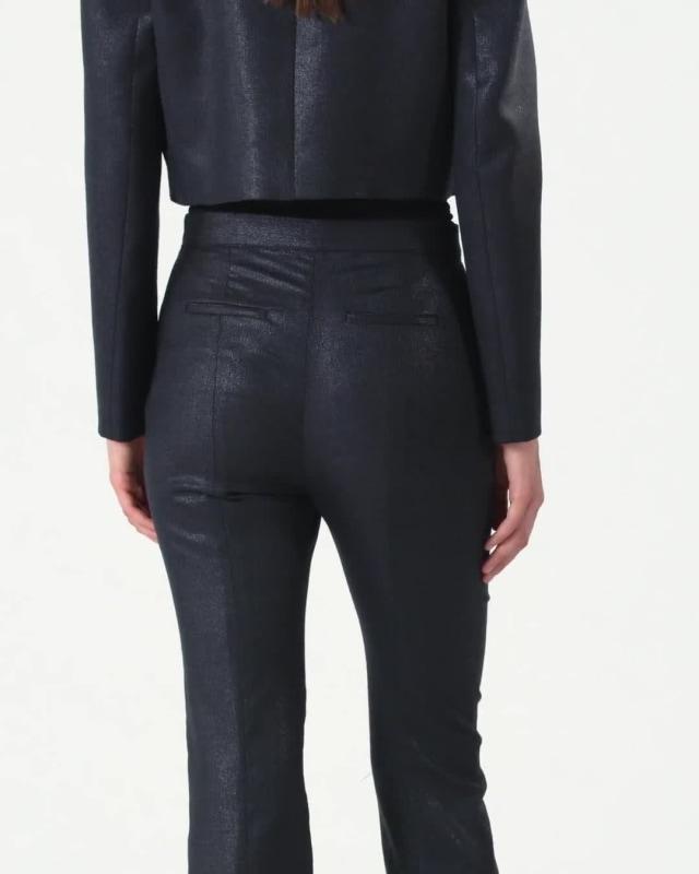 PINKO AGUEDA PANTALONE GESSATO LUREX