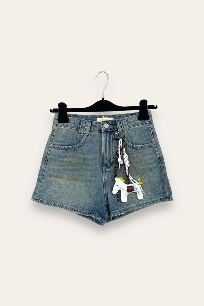 LOVEme Short effetto vintage con portachiavi