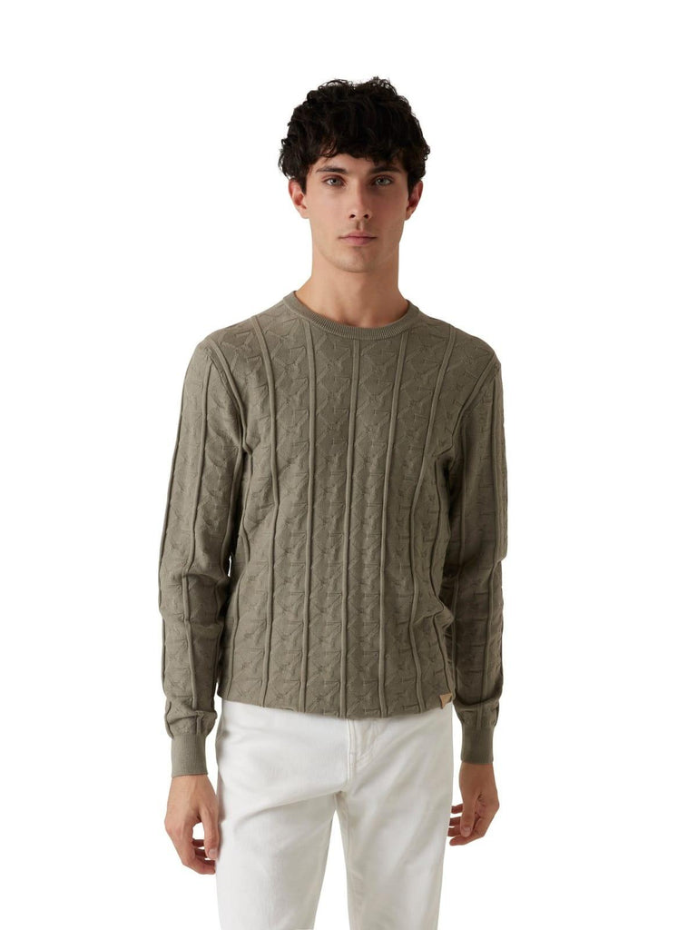 GUESS HERON CN LS MONOGRAM SWEATER