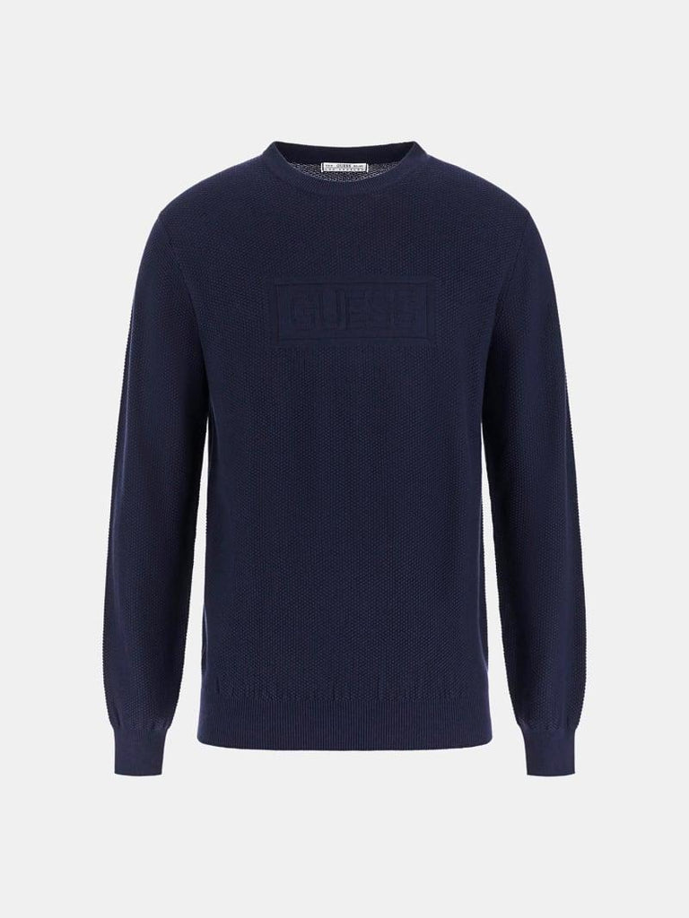 GUESS HARRISON CN LS STITCH LOGO SWT