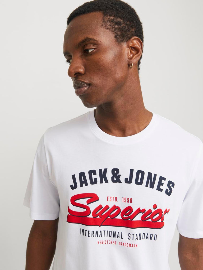 JACK AND JONES JJELOGO TEE SS O-NECK 2 COL SS25 SN