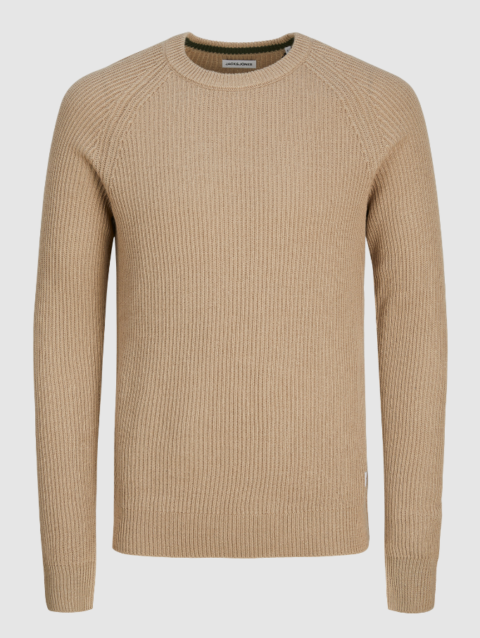 JACK AND JONES JJPANNEL KNIT CREW NECK AW24