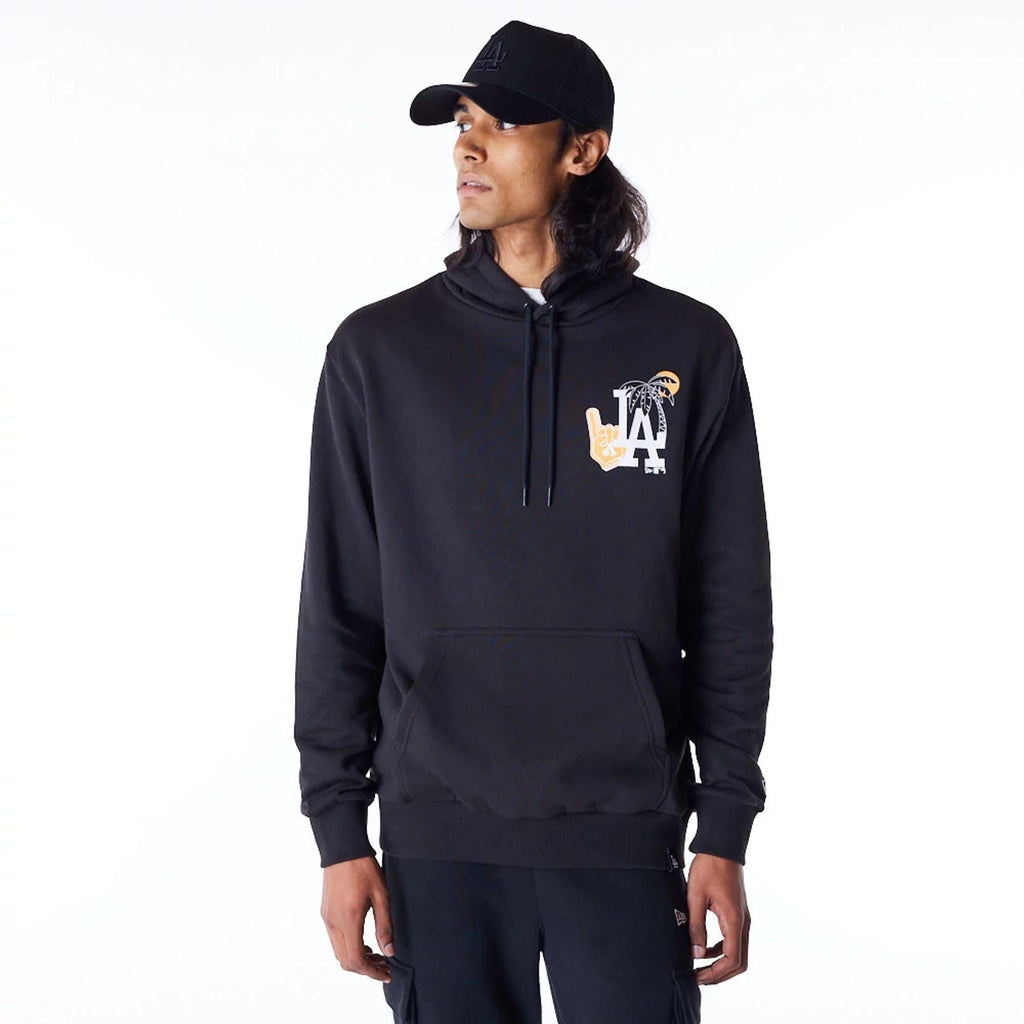 NEW ERA MLB FOOD GRPHC OS HOODIE LOSDOD  BLKWHI
