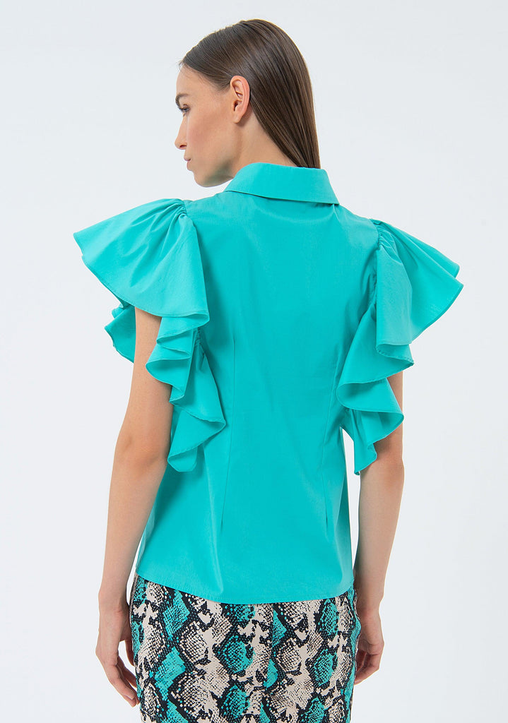 FRACOMINA SHIRT TURQUOISE