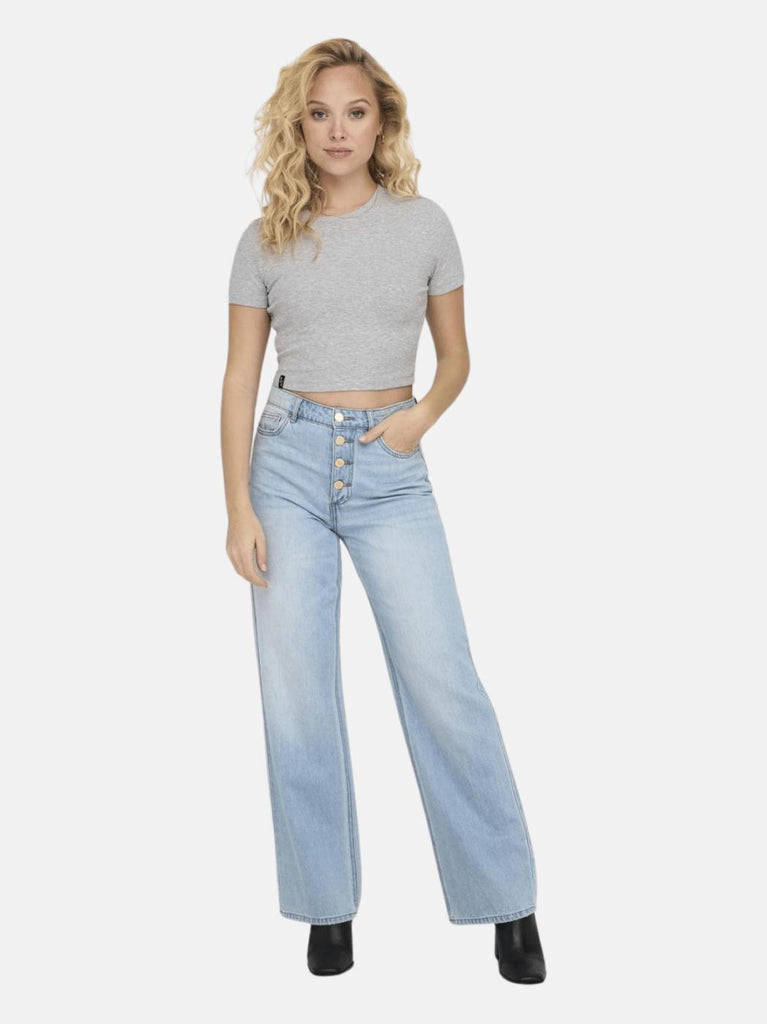 ONLY ONLBETTY S/S O-NECK SHORT TOP CC JRS