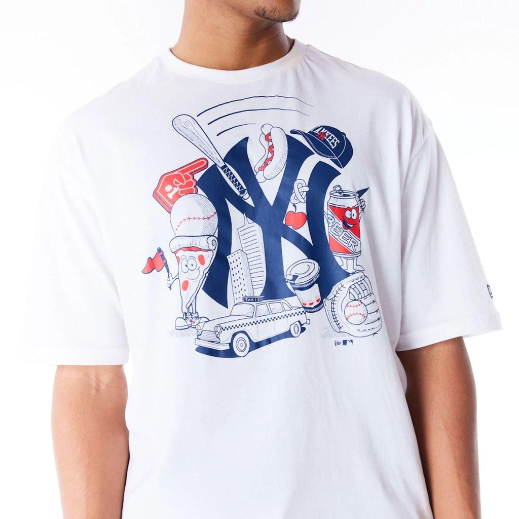 NEW ERA MLB FOOD GRPHC OS TEE NEYYAN  WHINVY