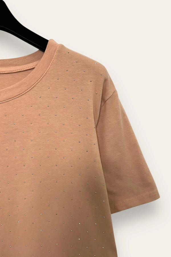 LOVEme T-shirt con strass