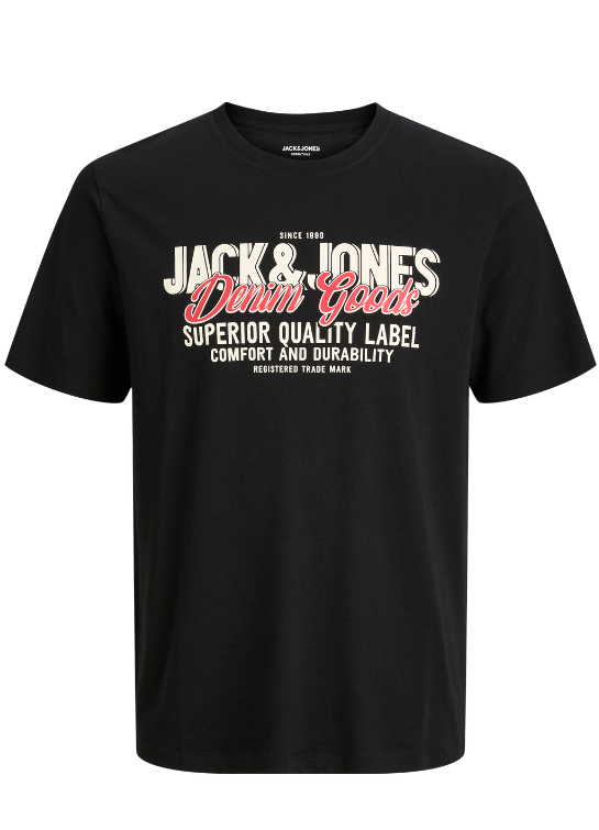 JACK AND JONES JJELOGO TEE SS O-NECK 2 COL AW25 SN