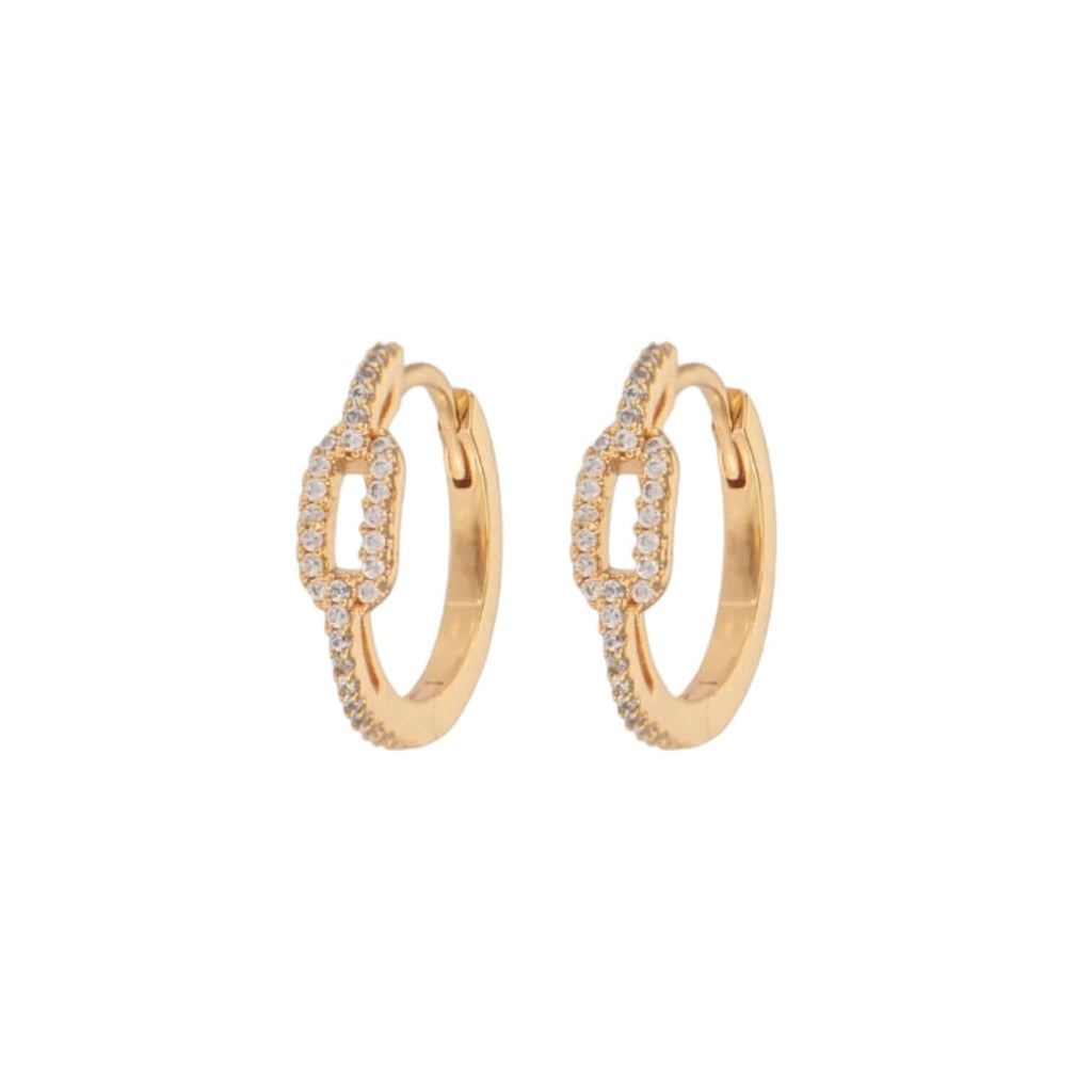 Orecchini Cerchi Catena Media