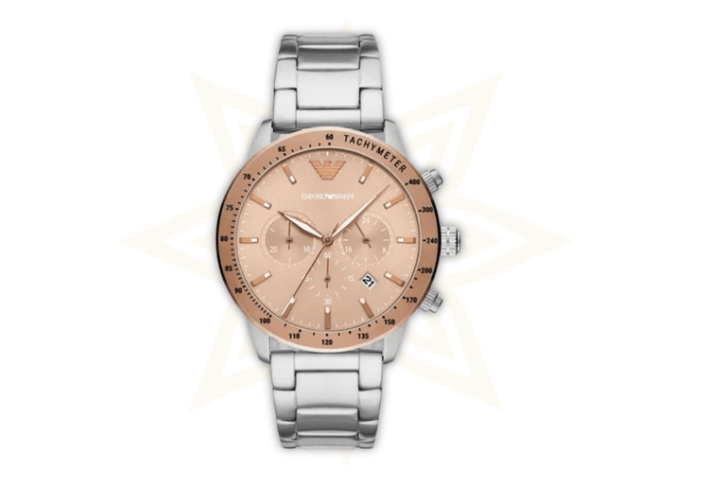 Armani Orologio in acciaio inossidabile argento