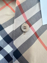 Burberry Camicia Check Cotton Beige – Taglia L – Nuova con Cartellino