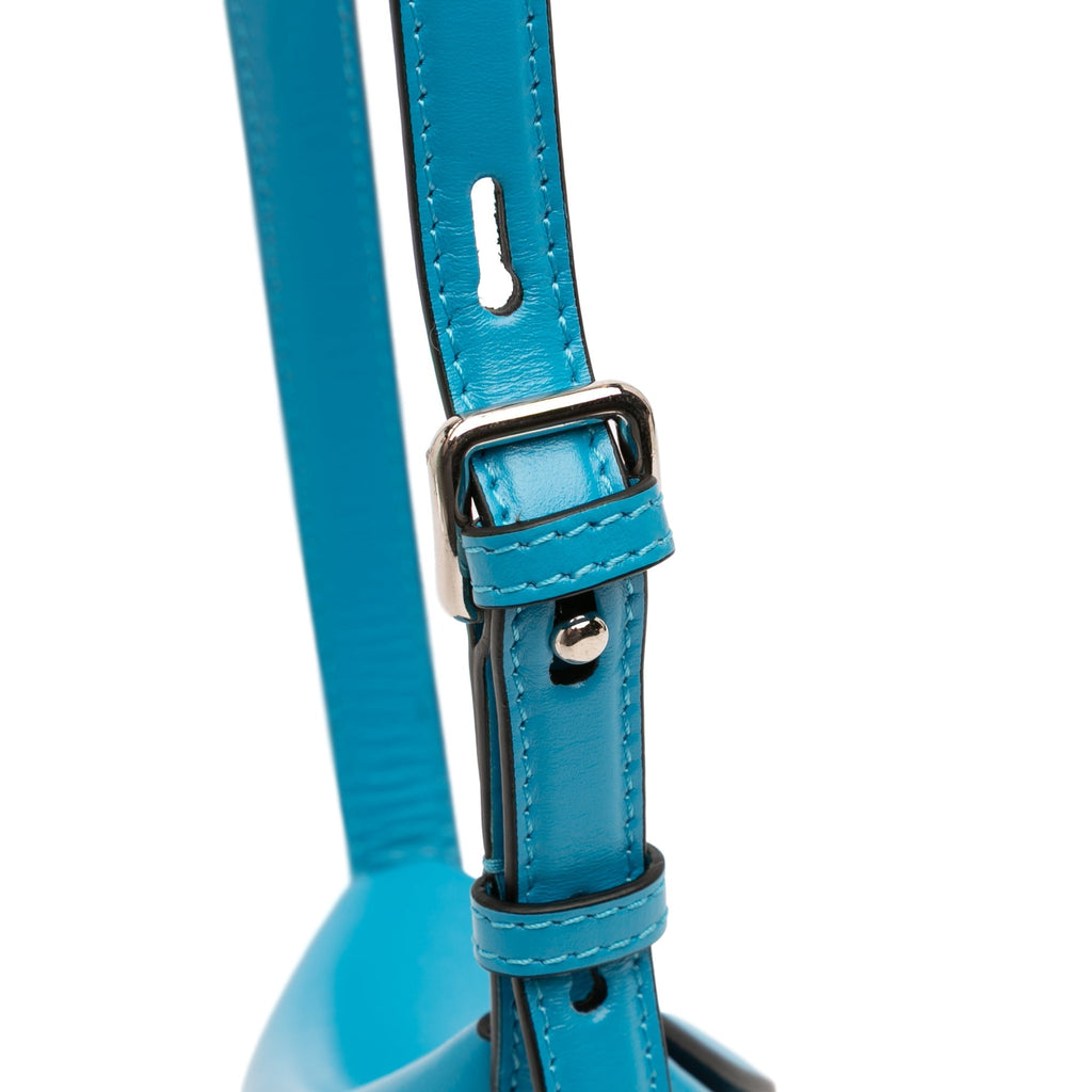 Alexander McQueen The Curve – Borsa a Secchiello in Pelle di Vitello Blu