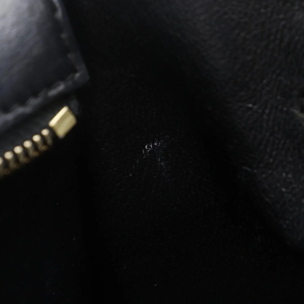 Céline Nano Luggage in Pelle Tricolore – Nero, Marrone e Bianco Sporco
