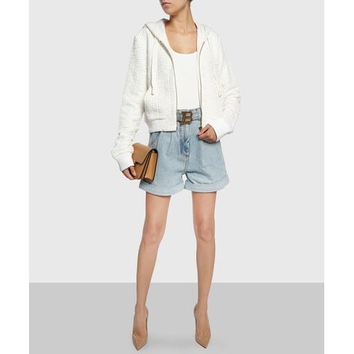 Balmain - Shorts - Azzurro pantaloncini con fibbia