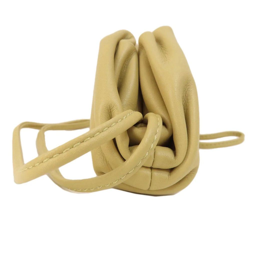 Bottega Veneta – Portamonete The Pouch in pelle beige
