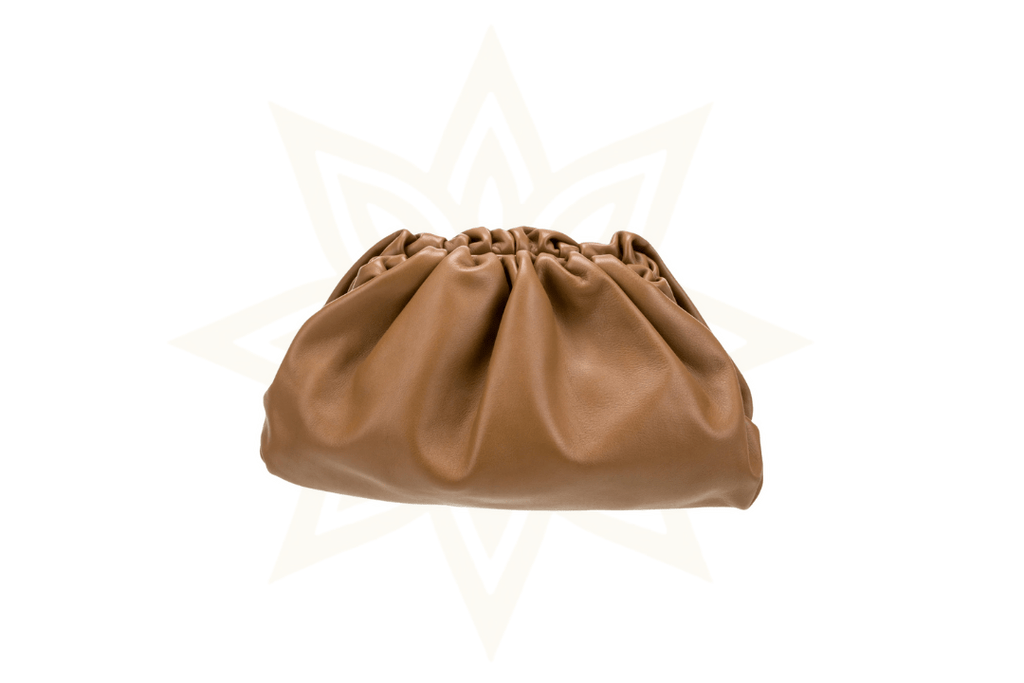 Bottega Veneta The Pouch Large in pelle caramello