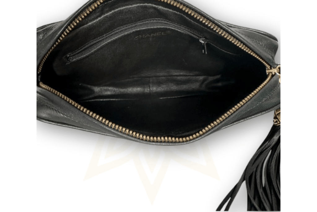 Chanel Camera Bag in pelle nera trapuntata – Vintage anni ‘80/’90