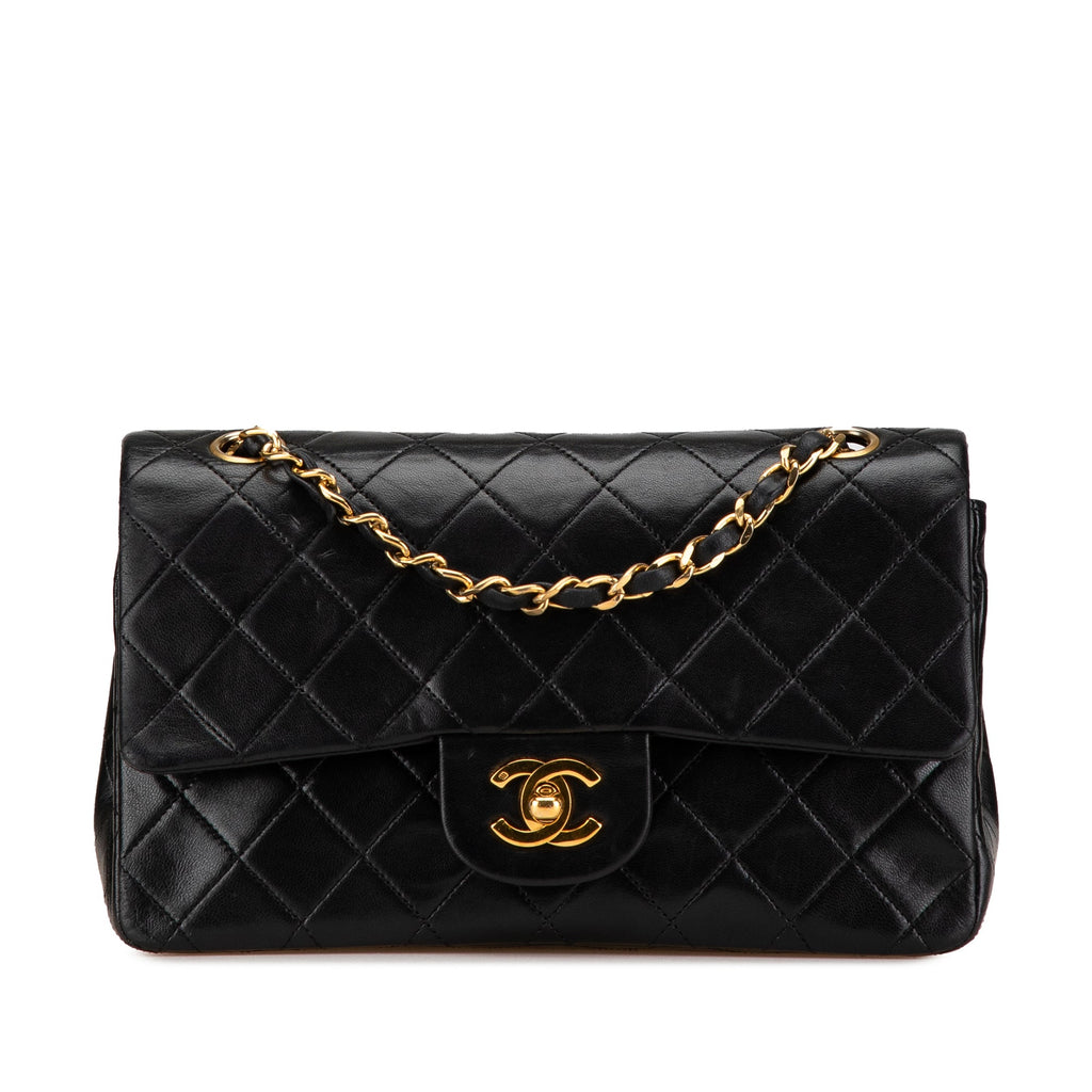 Chanel Classic Double Flap Small – Pelle di agnello nera – Serie 1 (1989–1991)