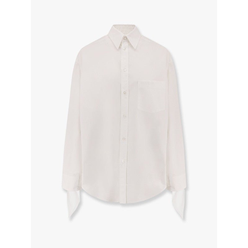 Balenciaga – Camicia Oversize in Cotone con Dettagli Annodati