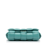 Bottega Veneta – Padded Cassette in pelle nappa blu con catena dorata – 18 x 26 x 6 cm