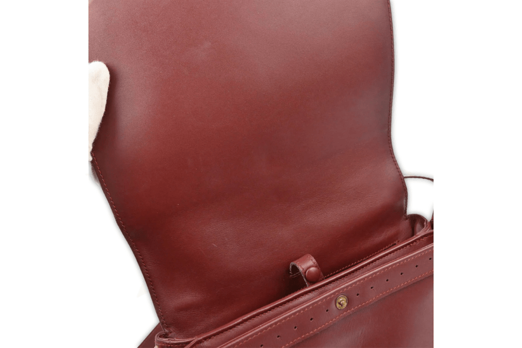 Cartier – Must de Cartier Saddle Bag in pelle bordeaux (Vintage Made in Italy)