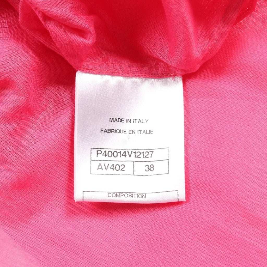 Camicia Chanel in cotone trasparente rosa fucsia