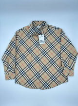 Burberry Camicia Check Cotton Beige – Taglia L – Nuova con Cartellino