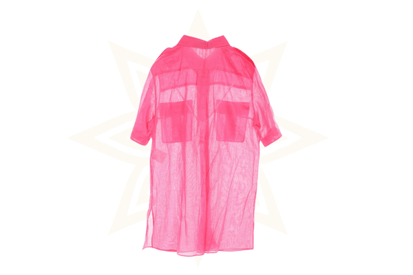 Camicia Chanel in cotone trasparente rosa fucsia