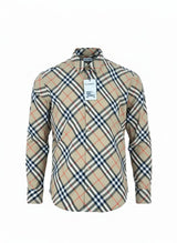 Burberry Camicia Check Cotton Beige – Taglia L – Nuova con Cartellino