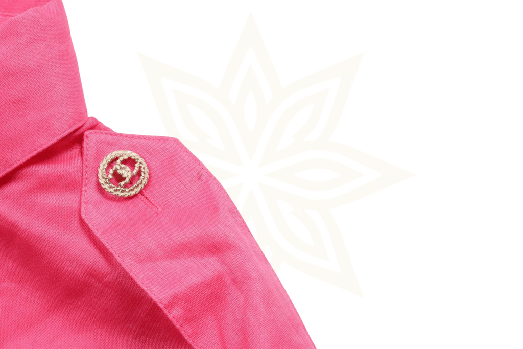 Camicia Chanel in cotone trasparente rosa fucsia