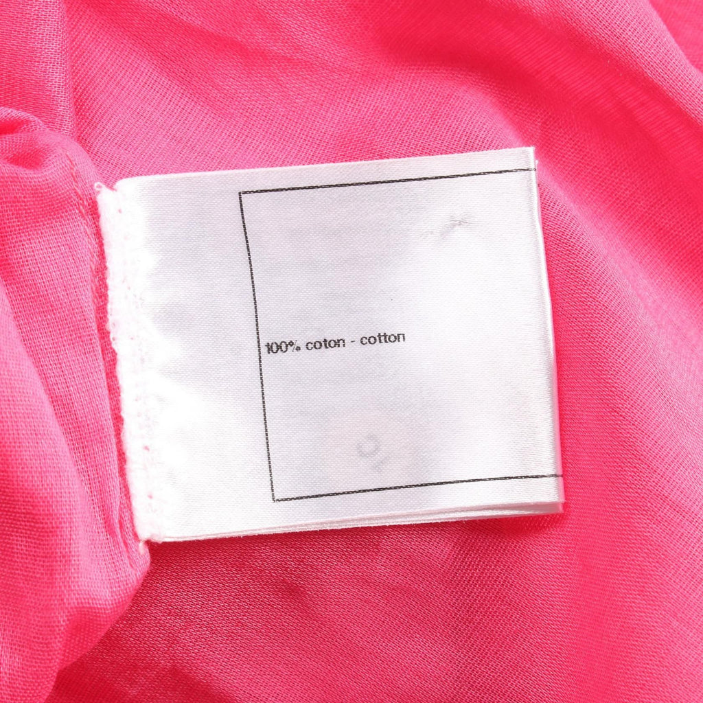 Camicia Chanel in cotone trasparente rosa fucsia